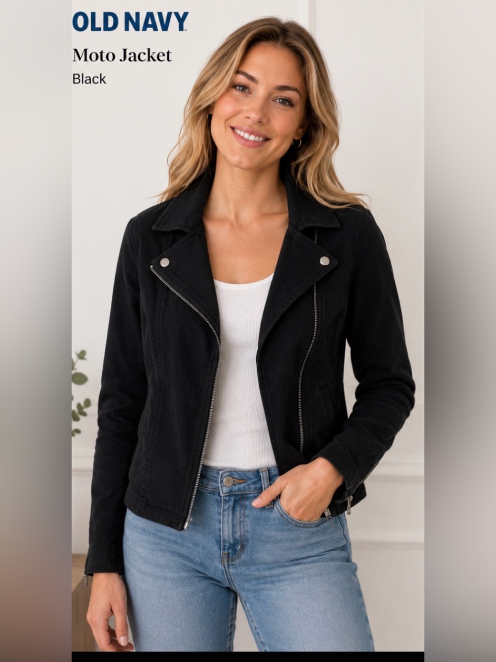 Black Gap Moto Cloth Jacket